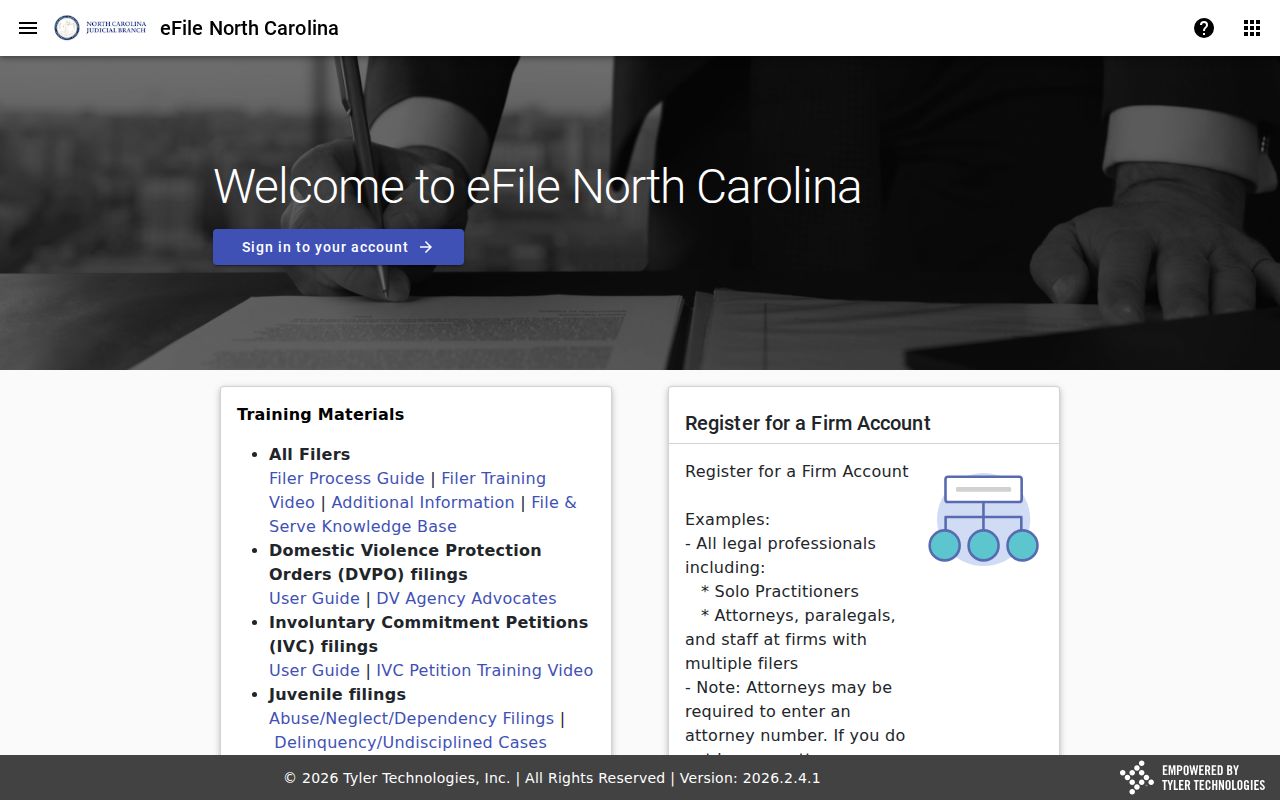Lincoln County case record filing through North Carolina File and Serve