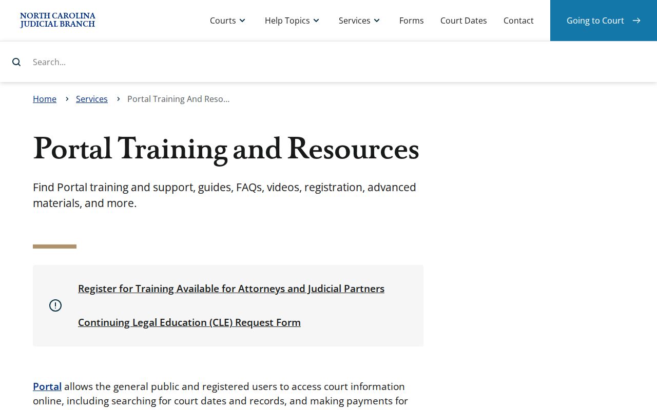 Lincoln County case search Portal training and resources