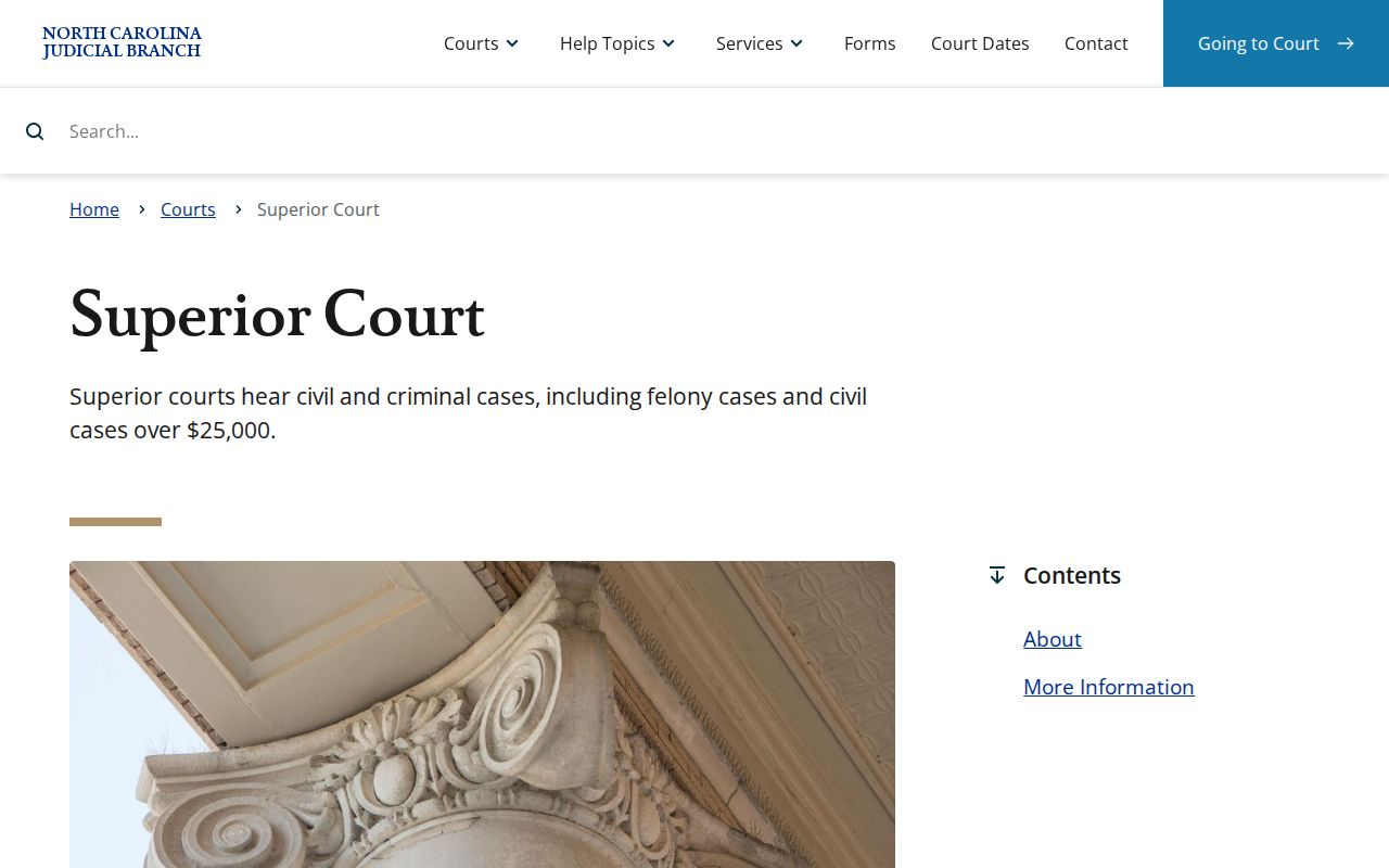 Lincoln County civil docket context from North Carolina Superior Court jurisdiction guidance