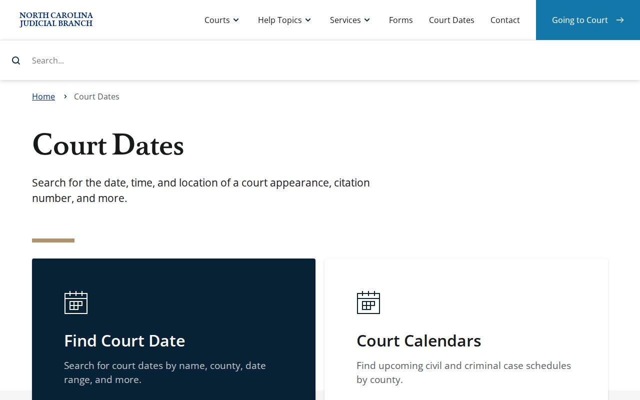 Lincoln County court dates record search at the North Carolina Court Dates service
