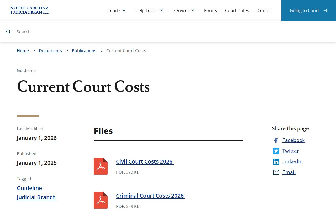 Lincoln County court record copy and certification costs index